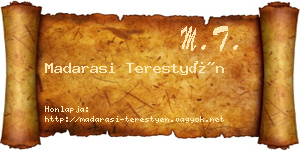 Madarasi Terestyén névjegykártya